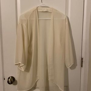 Cream sheer cover up